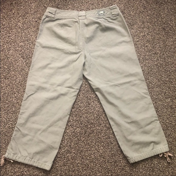 The North Face crop beige pants with drawstring hem in size 8 - Picture 4 of 8